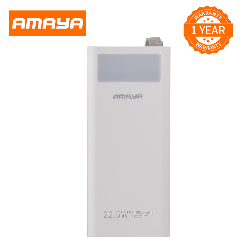 Amaya APW-04 power bank 40000mAh 22.5W super fast charging with flashlight - Amayakenya