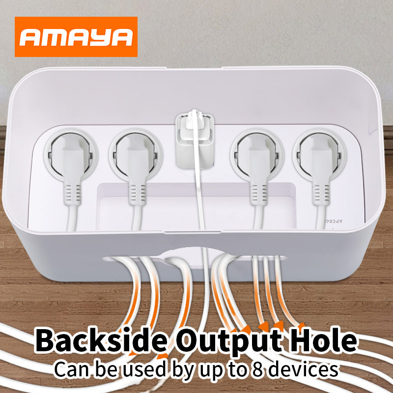 Amaya power socket desktop multifunctional storage box power cord organizer - Amayakenya