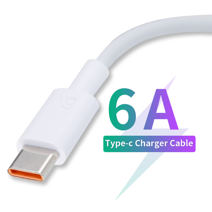 Amaya AM-6A  Type-C Cable 6A Fast Charging Data Cable USB White - Amayakenya